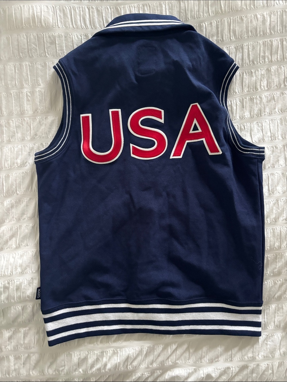 Roots Navy Sleeveless USA Olympic Vest 2004 Official - Picture 5 of 12